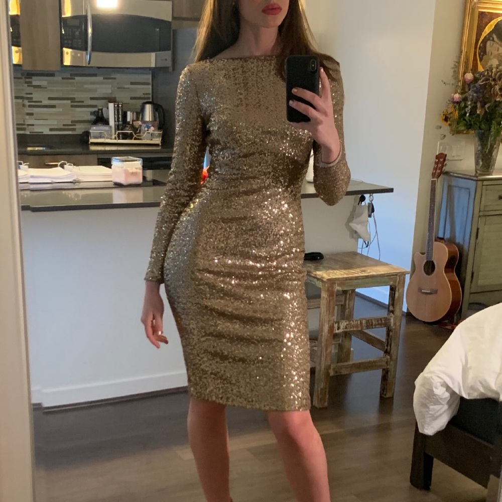 Ralph Lauren Green Label sequin cocktail dress
